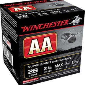 Winchester Ammo AASC2885 AA Super Sport Sporting Clay 28 Gauge 2.75" 3/4 oz 8.5 Shot 25 Per Box/10 Case