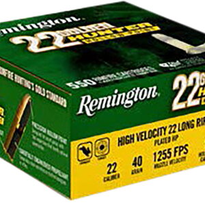 Remington Ammunition R21253 22 LR 40 gr Plated Hollow Point 550 Per Box/12 Case