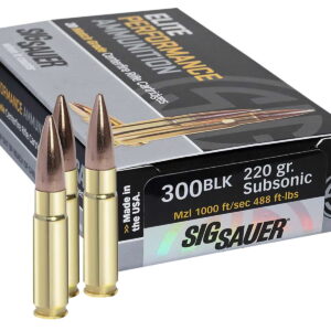 Sig Sauer E300A220 Elite Match Grade 300 Blackout 220 gr Open Tip Match 20 Per Box/25 Case