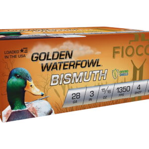 Fiocchi 283GB4 Golden Waterfowl Bismuth 28Gauge 3" 15/16oz 4Shot 10 Per Box/10 Case