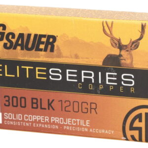 Sig Sauer E300H120 Elite Copper Hunting 300 Blackout 120 gr Copper Solid 20 Per Box/10 Case