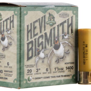 HEVI-Shot HS17006 HEVI-Bismuth 20 Gauge 3" 1 1/8 oz Bismuth 6 Shot 25 Per Box/10 Case