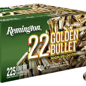 Remington Ammunition 21229 Golden Bullet Rimfire 22 LR 36 gr Plated Hollow Point 225 Per Box/10 Cs