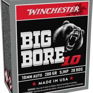 Winchester Ammo X10MMBB Big Bore 10mm Auto 200 gr Semi Jacketed Hollow Point 20 Per Box/10 Case