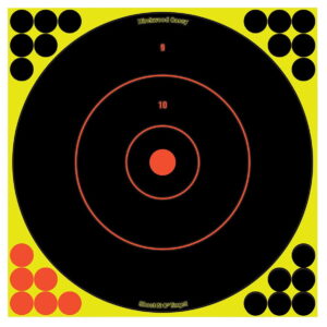 Birchwood Casey 34050 Shoot-N-C Reactive Target Bullseye Adhesive Paper Target 12" 50 Per Pkg
