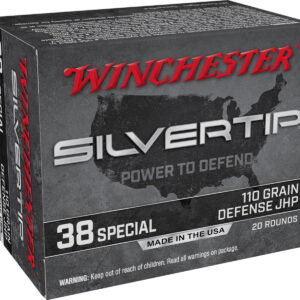 Winchester Ammo W38ST Silvertip 38 Special 110 gr Silvertip Jacket Hollow Point 20 Per Box/10 Case
