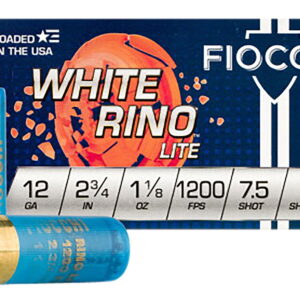 Fiocchi 12WRNL75 Exacta Target White Rino Lite 12Gauge 2.75" 1 1/8oz 7.5Shot 25 Per Box/10 Case