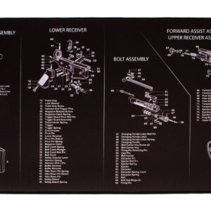 TekMat TEKR44AR15 AR-15 Ultra 44 Cleaning Mat AR-15 Parts Diagram 15" x 44"