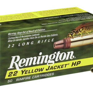 Remington Ammunition 21074 Yellow Jacket Rimfire 22 LR 33 gr Truncated Cone Hollow Point 50 Per Box/100 Cs