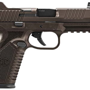 FN 66-101951 510 Tactical 10mm 10+1 4.71" Black Steel Threaded Barrel, Bronze PVD Optic Cut/Serrated Stainless Steel Slide & Polymer Frame With Picatinny Rail, Interchangeable Backstrap Grip