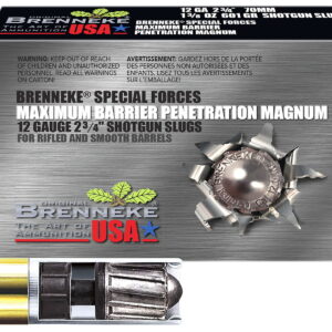 Brenneke SL122MBPM Special Forces Maximum Barrier Penetration Magnum 12Gauge 2.75" 1 3/8oz Slug Shot 5 Per Box/50 Case