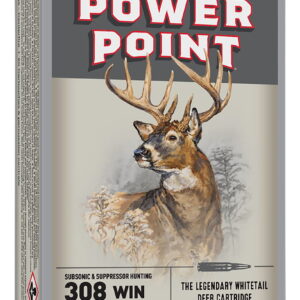 Winchester Ammo X308SUBX Power-Point 308 Win 185 gr Power Point Subsonic 20 Per Box/10 Case