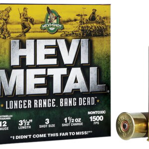 HEVI-Metal HS38503 HEVI-Metal Longer Range 12 Gauge 3.50" 1 1/2 oz 3 Shot 25 Per Box/10 Case