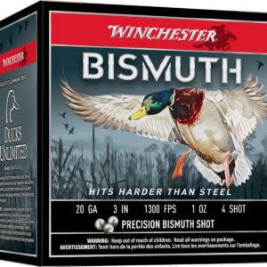 Winchester Ammo SWB2034 Bismuth 20 Gauge 3" 1 oz Tin Plated Bismuth 4 Shot 25 Per Box/10 Case