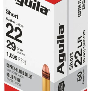 Aguila 1B220328 Super Extra Rimfire 22LR 40gr Copper Plated Solid Point 50 Per Box/40 Case