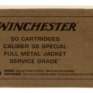 Winchester Ammo SG38W Service Grade 38 Special 130 gr Full Metal Jacket Flat Nose 50 Per Box/10 Case
