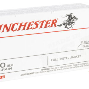 Winchester Ammo USA300B147 USA 300 Blackout 147 gr Full Metal Jacket Open Tip 20 Per Box/10 Case