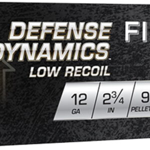 Fiocchi 12LE9P Defense Dynamics Low Recoil 12Gauge 2.75" 1Buck Shot 10 Per Box/25 Case