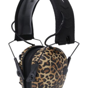 Walker's GWP-RSEM-LEO Razor Slim Electronic Muff 23 dB Over the Head Leopard Print/Black Polymer