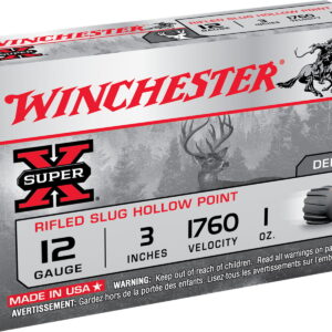 Winchester Ammo X123RS15 Super X 12 Gauge 3" 1 oz Rifled Slug Shot 5 Per Box/50 Case