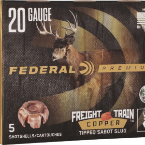 Federal P208FT Premium Freight Train 20Gauge 2.75" SlugShot 5 Per Box/10 Case