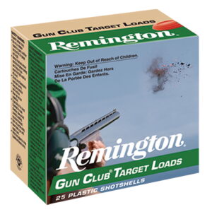 Remington Ammunition 20236 Gun Club 20 Gauge 2.75" 7/8 oz 9 Shot 25 Per Box/10 Cs