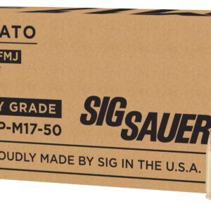 Sig Sauer E9MMB2PM1750 Military Grade M17 9mm Luger +P 124 gr Full Metal Jacket 50 Per Box/20 Case