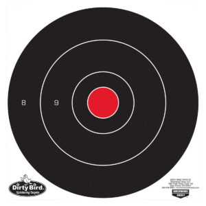 Birchwood Casey 35070 Dirty Bird 12" Bullseye Tagboard Hanging Universal Black/Red 100 Per Pkg