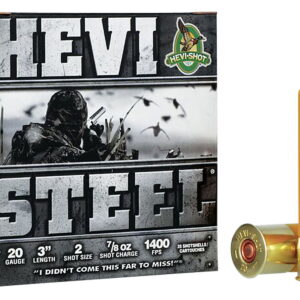HEVI-Shot HS62002 HEVI-Steel 20 Gauge 3" 7/8 oz 2 Shot 25 Per Box/10 Case
