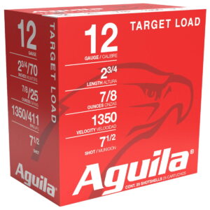 Aguila 1CHB1250 Target Load Competition 12Gauge 2.75" 7/8oz 7.5Shot 25 Per Box/10 Case