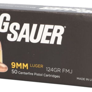 Sig Sauer E9MMB250 Elite Ball 9mm Luger 124 gr Full Metal Jacket 50 Per Box/20 Case
