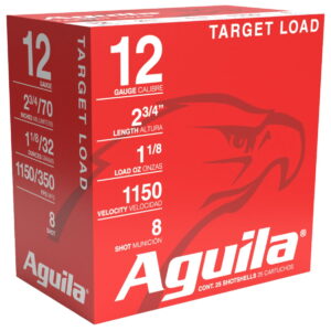 Aguila 1CHB1280 Target Load Competition 12Gauge 2.75" 1 1/8oz 8Shot 25 Per Box/10 Case