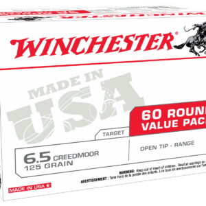 Winchester Ammo USA65CMVP USA Ready 6.5 Creedmoor 125 gr Open Tip 60 Per Box/4 Case Value Pack