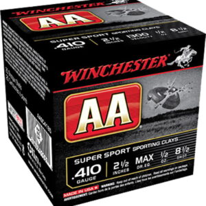 Winchester Ammo AASC4185 AA Super Sport Sporting Clay 410 Gauge 2.50" 1/2 oz 8.5 Shot 25 Per Box/10 Case