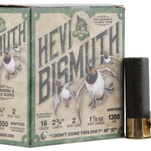 HEVI-Shot HS16702 HEVI-Bismuth 16 Gauge 2.75" 1 1/8 oz Bismuth 2 Shot 25 Per Box/10 Case