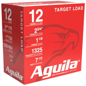 Aguila 1CHB1246 Sporting Clays High Velocity 12Gauge 2.75" 1 1/8oz 7.5Shot 25 Per Box/10 Case