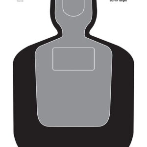 Birchwood Casey 37201 EZE-Scorer BC-19 Silhouette Paper Hanging Universal 12" x 18" Black/Gray/White 10 Pk.