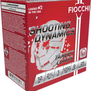 Fiocchi 12SD1X8 Shooting Dynamics 12Gauge 2.75" 1oz 8Shot 25 Per Box/10 Case