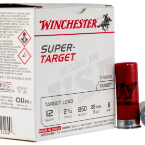 Winchester Ammo TRGT13508 Super-Target Light Target 12 Gauge 2.75" 1 oz 8 Shot 25 Per Box/10 Case