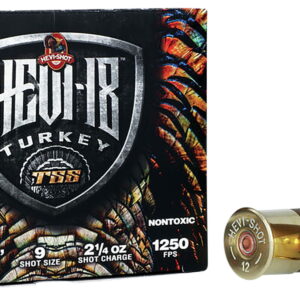 HEVI-Shot HS4509 HEVI-18 TSS Turkey 12 Gauge 3.50" 2 1/4 oz Tungsten 9 Shot 5 Per Box/10 Case