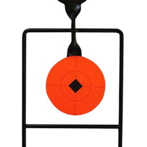 Birchwood Casey 46344 World of Targets Super Double Mag Spinner 4.50"/6" Handgun Black/Orange Steel Circle With Crosshair & Diamond 0.37" Thick Standing