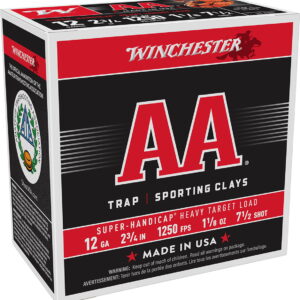 Winchester Ammo AAHA127 AA Super Handicap Heavy Target 12 Gauge 2.75" 1 1/8 oz 7.5 Shot 25 Per Box/10 Case