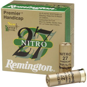 Remington Ammunition 20227 Premier Nitro 27 Handicap 12 Gauge 2.75" 1 oz 7.5 Shot 25 Per Box/10 Cs
