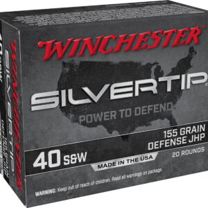 Winchester Ammo W40SWST Silvertip 40 S&W 155 gr Silvertip Jacket Hollow Point 20 Per Box/10 Case