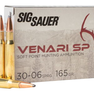 Sig Sauer V3006SP16520 Venari 30-06 Springfield 165 gr Soft Point 20 Per Box/10 Case