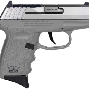 SCCY Industries CPX3TTSGRDR CPX-3 380 Auto 10+1 2.96" Stainless Steel Slide Sniper Gray Finger Groove Polymer Grip