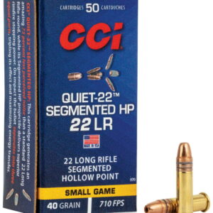 CCI 970 Quiet-22 Segmented HP 22LR 40gr Segmented Hollow Point 50 Per Box/100 Case