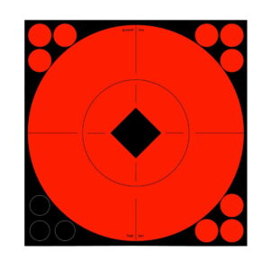 Birchwood Casey 33916 Target Spots Self-Adhesive Paper Black/Red 8" Bullseye Includes Pasters 8 Per Pkg