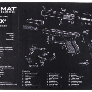 TekMat TEKR17GLOCK4243 Glock 42/43 Cleaning Mat Glock 42/43 Parts Diagram 11" x 17"