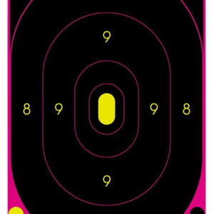 Birchwood Casey 34635 Shoot-N-C Reactive Target Oval Adhesive Paper 12" x 18" Black/Pink 5 Pack